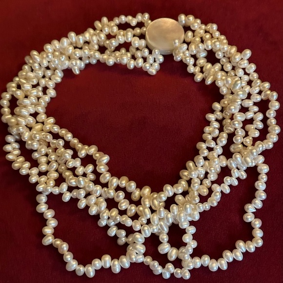 Vintage pearl choker necklace - Picture 1 of 7